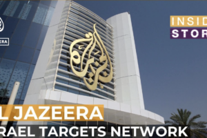 Screenshot of Al Jazeera broadcast announcing ban